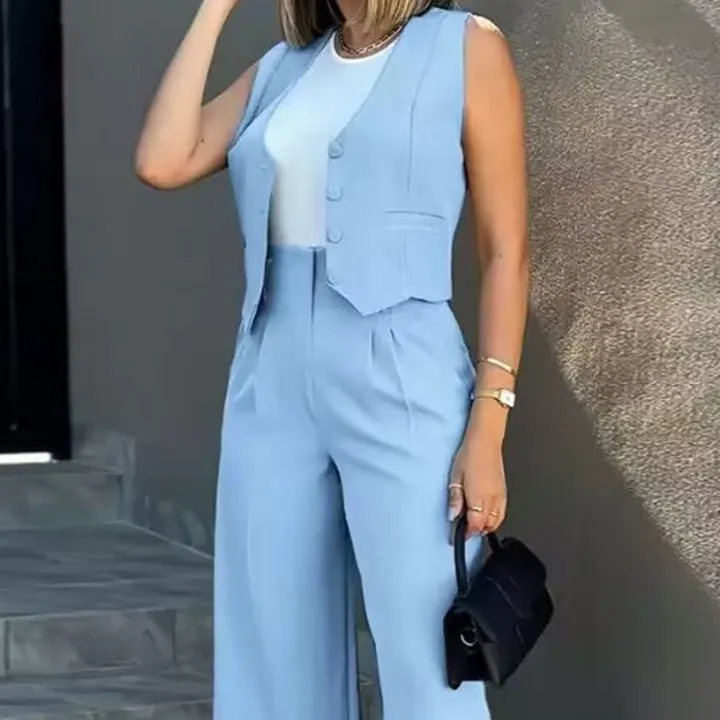 Women%20Suit%20Women%20Vest%20Elegant%20Lady%20Baggy%20Pants%20Set%20with%20Sleeveless%20Vest%20Women's%20High%20Waist%20Wide%20Leg%20Pants%20in%20for%20Fashionable%20-%20Image%205