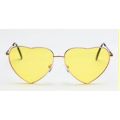 【happy one】172020 Heart Sunglasses Women Metal Sun Glasses Monochrome Bicolor Color Film lens. 