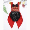Infant Baby Girls Ringmaster Circus Costume Rompers Sleeveless Sequined Bowknot Romper for Halloween Cosplay Party Dress Up. 