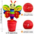 Lovely Talking Toy Dancing Butterfly Giraffe Doll Speak Talk Sound Record Repeat USB Charging Electronic Plush Animal Toy - Baby Toys. 