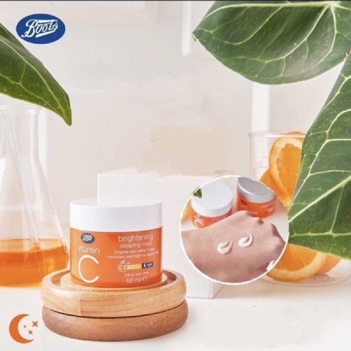 Boots%20Vitamin%20C%20Brightening%20Sleeping%20Mask%20Night%20Cream%2050ml%20-%20Image%204