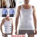 Slim N Lift - Slimming Shirt For Men/Slim N Lift Slimming Vest For Men/Slim N Lift Men/Slim N Lift Men Sliming Belt White. 