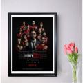 Room decoration item money heist wallpaper wallpaper with frame and glass wallmate big size. 