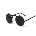 Retro Flip Round Sunglasses Man Woman Metal Steampunk Style Sun Glasses Male Female Double Circular Clear Lens Eyeglasses.