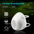 i-mu Half Face Smart Electric Masks with Adjustable Silicone Hook&Loop Strap Automatic Dust Respirator Air-purifying with 4PCS Replacement Filters Anti Pollution Anti Pollen Allergy PM2.5 Running Cycling Cleaning Woodworking Mowing Outdoor Activities. 