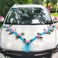 Wedding Car Flower Decoration Artificial Flowers Ornament for Ceremony Accessories.