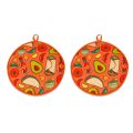 2pcs 12Inch Cloth Bag for Burrito,Portable Tortilla Warmer Pouch Home for Microwave Restaurant Food Pancake,B.