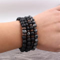 Wholesale Lava Stone Buddha Beads Bracelets Black Iron Lava Bracelet Natural Volcanic Stone Bracelets for Women Men. 