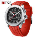 OFNS O'Fannie Time Six-pin Digital Silicone Band Sports Cross-border Luminous Calendar Student Quartz Watch. 