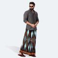 AMANAT SHAH LUNGI FOR MEN / LINEN BATIK PRINT LUNGI STITCHED (5 HAND).