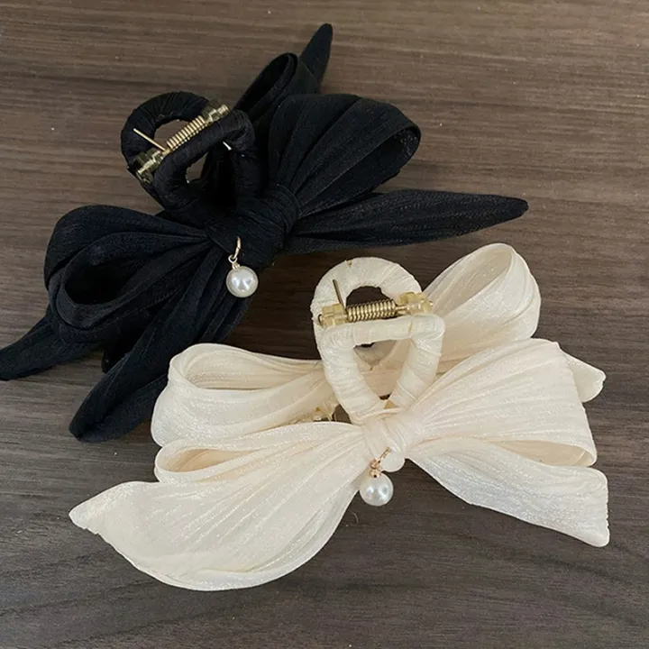 Elegance%20Bow%20Hair%20Clip%20For%20Women%20Simple%20Pearl%20Hair%20Claw%20Clips%20Large%20Size%20Hairpin%20Hair%20Accessories%20Yao%20Store%20-%20Image%202