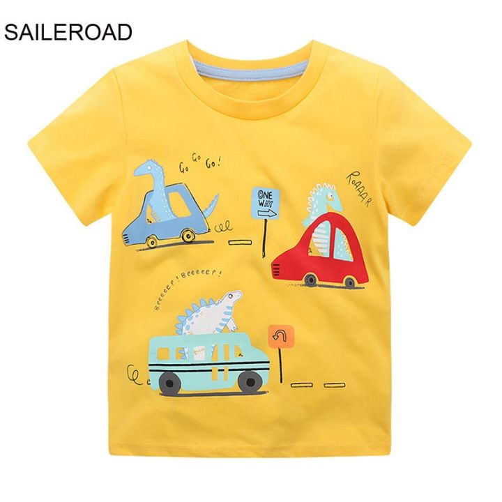 SAILEROAD%20Summer%20T%20Shirt%20Cotton%20Short%20Sleeve%20Cartoon%20Vehicles%20Excavator%20T-shirts%20Kids%20Tee%20Girl%20Tops%20Boys%20Children%20Clothes%20-%20Image%204