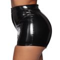 Nightclub Costumes Skinny Shorts Women PU Leather Shorts High Waist Solid Button Black Shorts Summer Wet Look Leather A50. 