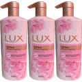 Thailand Products LUX Soft rose Delicate Fragrance 3x Brighten Essence Body Wash 500ml. 