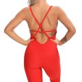 Women Yoga Jumpsuit Backless Workout Catsuit Bodysuit Sleeveless Gym Bodycon Romper Sportswear Fitness Yoga Suit Sport Set.