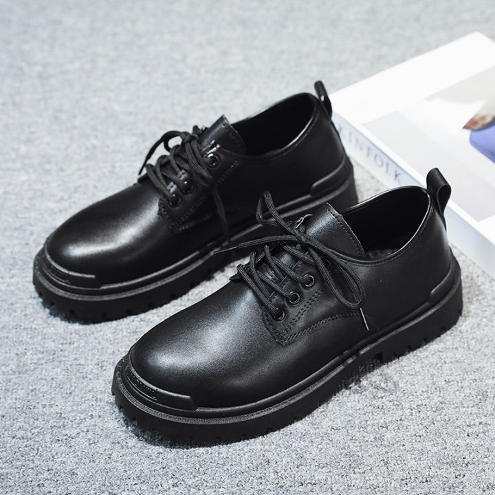 Douchuan spring new martin boots men's british black booties versatile casual low-top tide small leather shoes wholesale