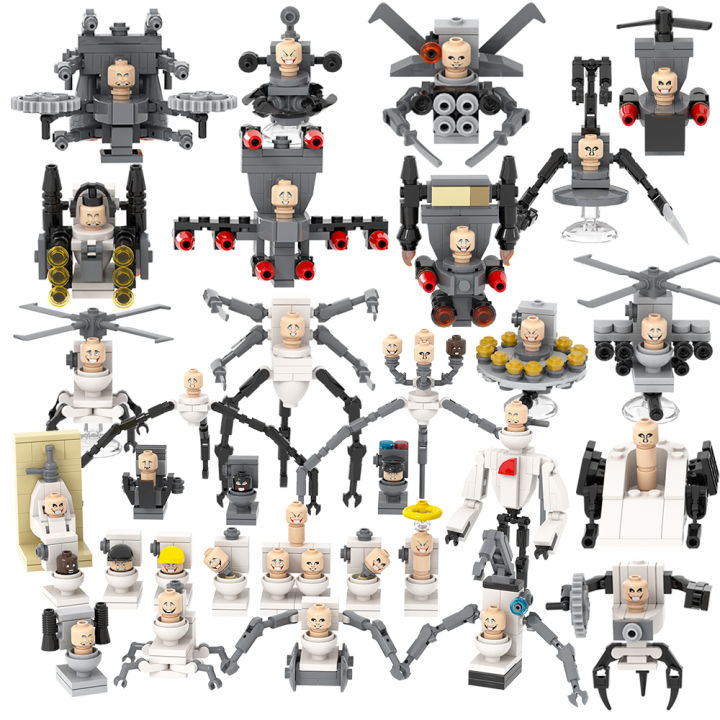 MOOXI Skibidi Toilet Set MOC Bricks Game Super Titan Corps Vs Monitor Man Action Figures Building Blocks Boy Toys Birthday Gifts