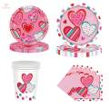 Valentine's Day Decoration Valentines Day Tableware Set for Holiday Wedding. 