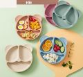 Baby food grade silicone suction & oven proof food plate. 