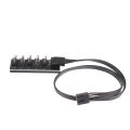 Cooler Fan PC CPU Power 1 Female To 5 Male 4 Pin Socket Fan Hub Splitter Cable.