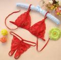 Exotic Hot Bikini Set For Honeymoon Exclusive And Premium Transparent Sexyy attractive Red colour Nighty.