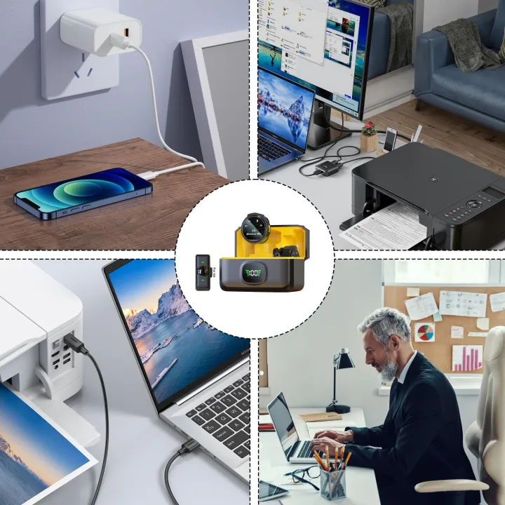 Baoer%20J6%20Wireless%20Lavalier%20Microphone%20Magnetic%20Lapel%20Noise%20Reduction%20Microphones%20With%20Digital%20Display%20Charging%20Case%20For%20Recording%20Interview%20-%20Image%207
