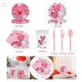 Valentine's Day Decoration Valentines Day Tableware Set for Holiday Wedding. 