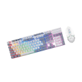 Pc Power KM02W Wired White & Gray Gaming Keyboard & Mouse Combo with Bangla. 