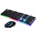 USB Optical Wired Gaming Mouse With RGB Colourful Rainbow LED FOC Mousepad. 