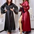Lingerie Women Long Lingerie Robe Silk Kimono Robe..