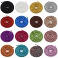 Stunning Pearly-Lustre Rounded Glitter Shoe Laces Golden Colorful Shoelaces White Pearl Shoestring For Sports Canvas.