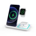 Charging Station for Apple Multiple Devices, Foldable 3 in 1 Wireless Charger for iPhone 16/15/14/13/12/Pro/Max/Plus, Apple Watch 10/9/Ultra/8/7/6/5/4/3/2/SE & AirPods 4/3/2/Pro.