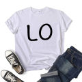 Combination Lo Ve Letter Print Couple T Shirt Short Sleeve O Neck Loose King Queen Tshirt Fashion Lovers Tee Shirt Tops Clothes. 