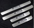 Toyota Allion 2003-12 Auto Accessories Stainless Steel LED Lighted Door Sills - Blue. 