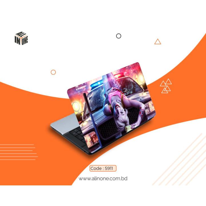 Harley%20Quinn%20With%20Car%20Design%20Laptop%20Sticker%20-%20Image%202