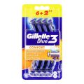 Gillette Blue 3 Comfort Razor ( pack of 8 ) Germany. 