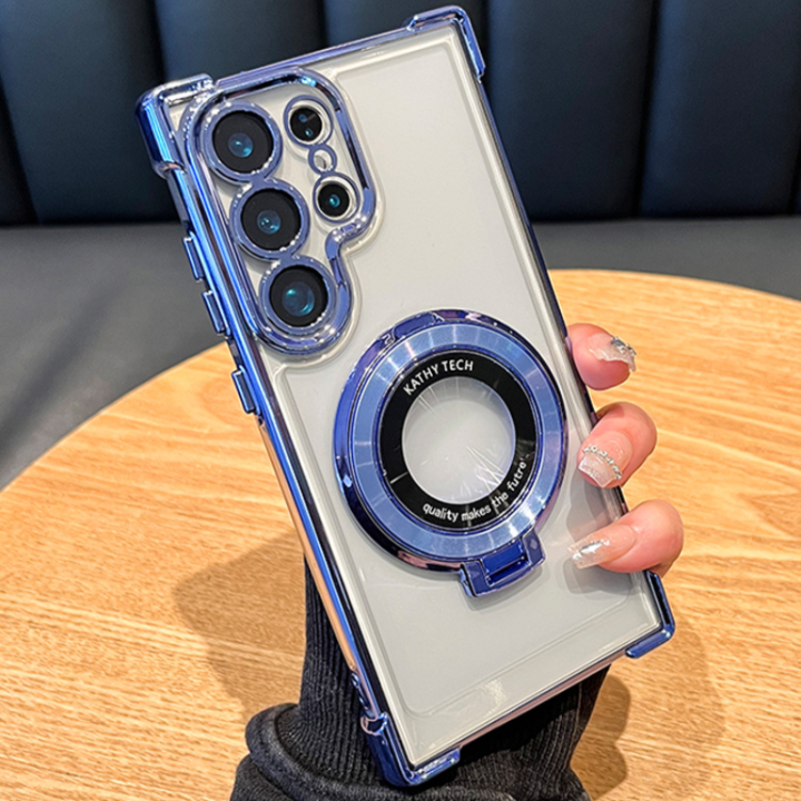 Luxury%20Magnetic%20Plating%20Stand%20Shockproof%20Clear%20Case%20For%20Samsung%20Galaxy%20S24%20Ultra%20S23%20S22%20S21%20Note%2020%2010%20Plus%20Acrylic%20Back%20Cover%20-%20Image%203