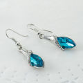 Carat 2Pcs/Set Women Neckle Earrings Adjusle Blue ury Pendant Neckle Hook Earrings. 