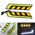 2Pcs Strip body metal indicator white and yellow combination  LED light for motorcycle. 
