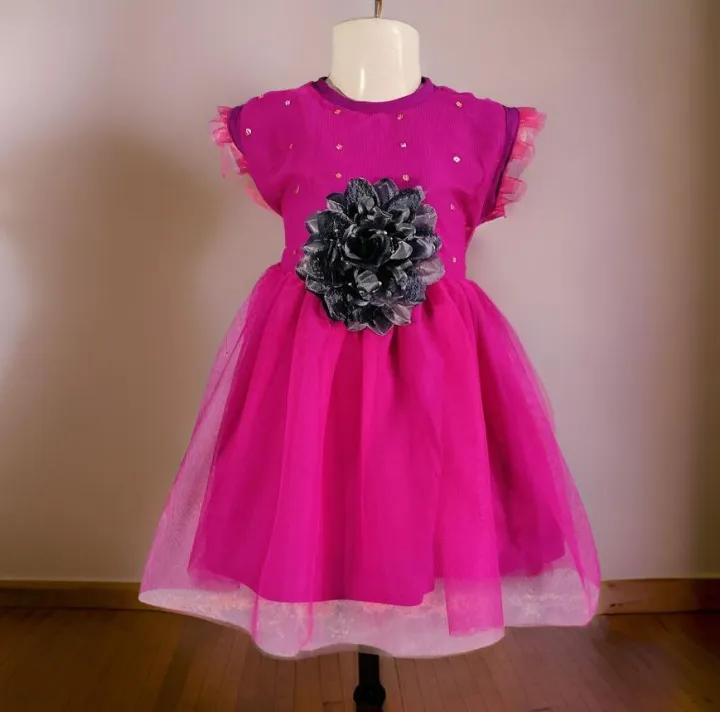 Baby%20Girls%20Fashion%20Sleeveless%20Flower%20Party%20Dress%20Newborn%200-7%20YEARS%20-%20Image%203