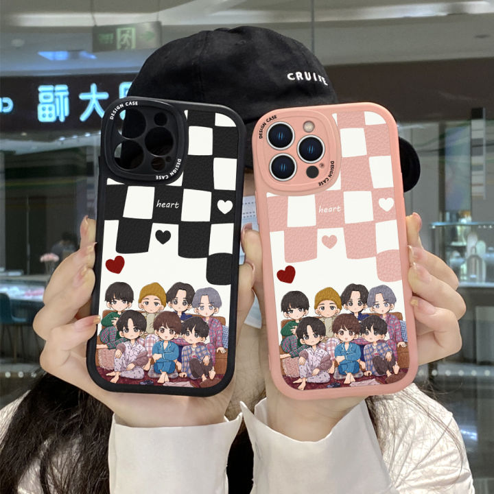 Jizetin%20for%20OPPO%20A16K%20A16E%20Back%20Cover%20BTS%20Group%20Lambskin%20Texture%20PU%20Leather%20Back%20For%20Girls%20Boys%20Soft%20Phone%20Case%20-%20Image%204