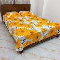 King Size Bedsheet Set with Two Pillow Covers Bed Sheet 7 Feet by 8.5 Feet (7 x 8.5 Feet)...