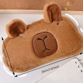 Cartoon Cute Pen Bag Plush Stuffed Animal Pencil Bag Large Capacity Cosmetic Bag Kawaii School Stationery.