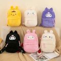 Sanrio Plush Backpack For Women Kawaii Hello Kitty Kuromi Mymelody Cinnamoroll Soft Schoolbag Cartoon Cute Girl Small Travel Bag. 