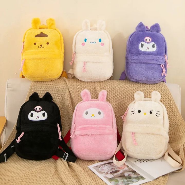 Sanrio%20Plush%20Backpack%20For%20Women%20Kawaii%20Hello%20Kitty%20Kuromi%20Mymelody%20Cinnamoroll%20Soft%20Schoolbag%20Cartoon%20Cute%20Girl%20Small%20Travel%20Bag%20-%20Image%205