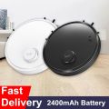 Automatic Vacuum Cleaner Robot 3-In-1 Smart Wireless Sweeping Dry Wet Cleaning Machine Charging Intelligent Vacuum Cleaner Home-White.