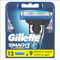 Gillette Mach Turbo 3 Shaving Men Blades- Pack Of 4. 