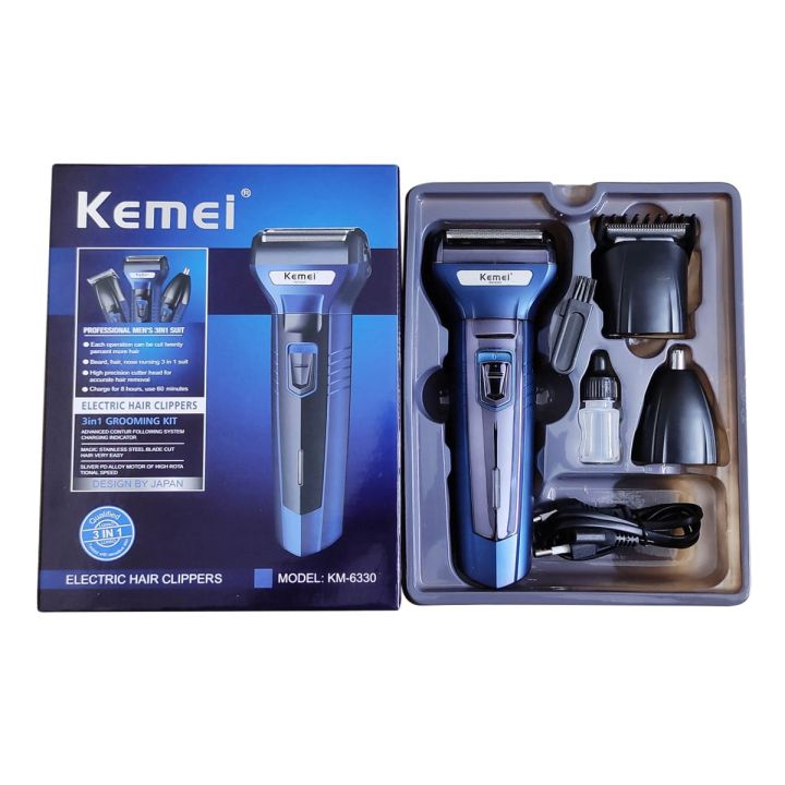 Kemei%20KM-6330%20(3%20in%201)%20Shaver,%20Hair%20,Beard%20And%20Nose%20Trimmer%20-%20Image%207