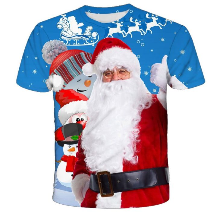 3-14Ys%20Kids%20Clothes%20Santa%20Claus%20With%20Deer%20Graphic%20Tee%20Shirt%20Merry%20Christmas%20T-shirt%20Boys%20Girls%20T-shirts%20Children%20Xmas%20Tshirt%20Boy%20-%20Image%204