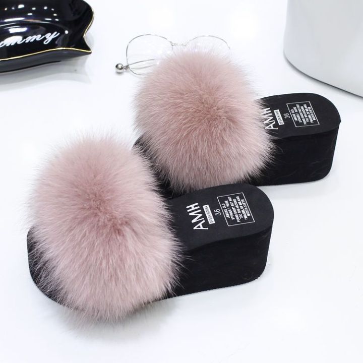 Fluffy%20Slippers%20Female%20Summer%20New%20Fox%20Fur%20Slippers%20Platform%20Wedge%20Slippers%20High%20Heel%20Slippers%20Platform%20Shoes%20-%20Image%203
